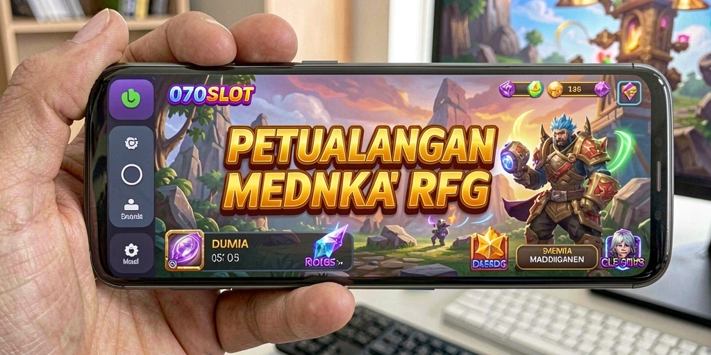 Tangkapan layar utama 070SLOT yang menampilkan aksi pertempuran RPG.