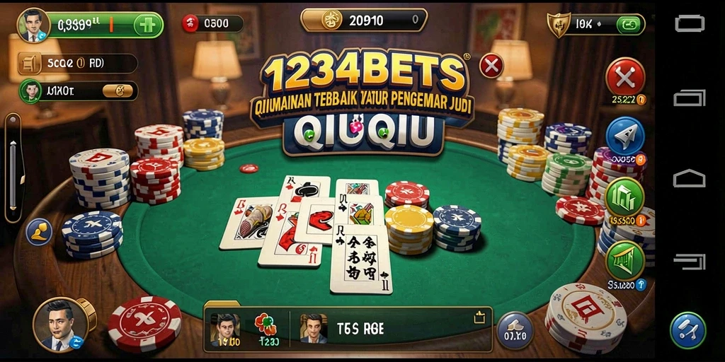 Tampilan menarik gameplay QiuQiu di 1234BETS.
