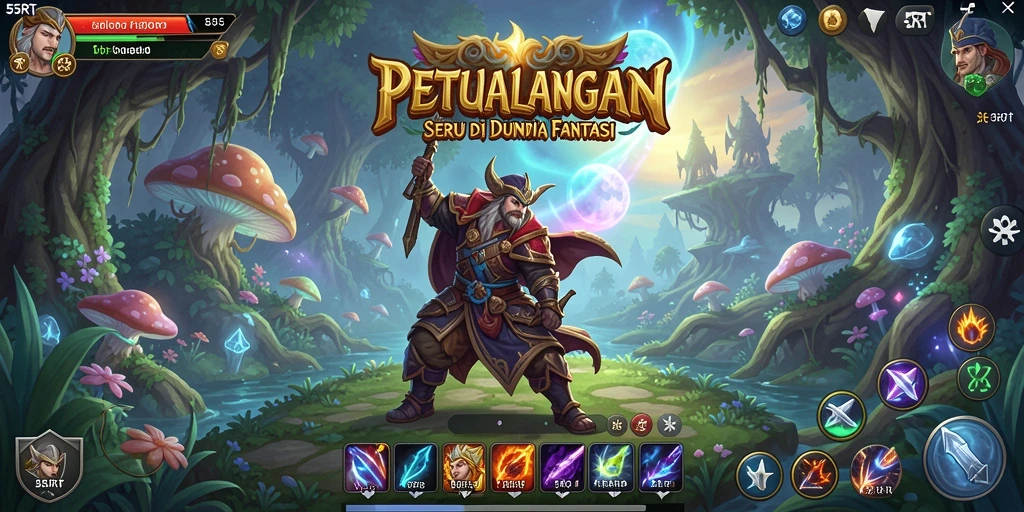 Tampilan gameplay mengasyikkan dan penuh tantangan dalam 55RT.