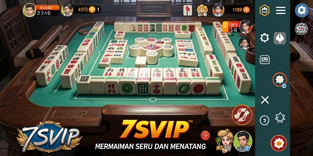 Screenshot gameplay <strong>7SVIP</strong> menampilkan aksi seru Mahjong.