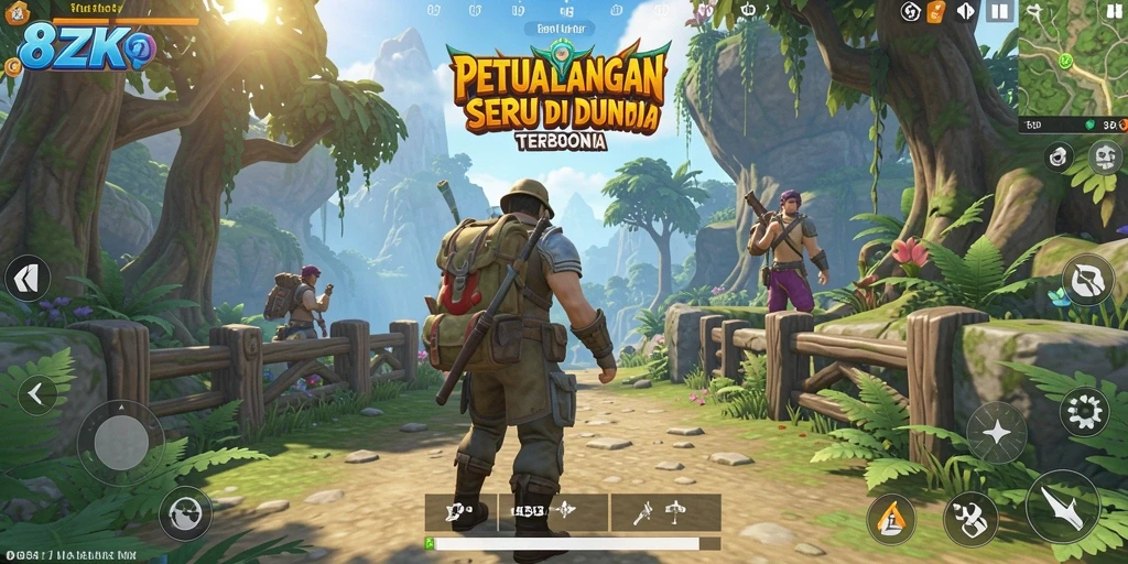 Tampilan gameplay 8ZK yang menakjubkan dan mendebarkan.