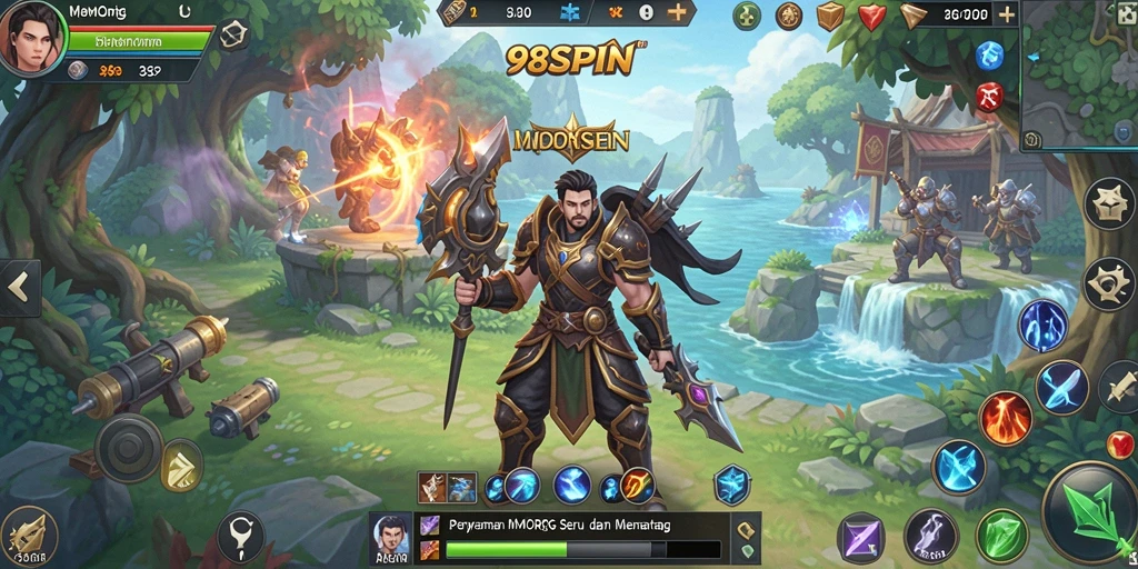 Tampilan gameplay 98SPIN yang menegangkan dan imersif dalam MMORPG.