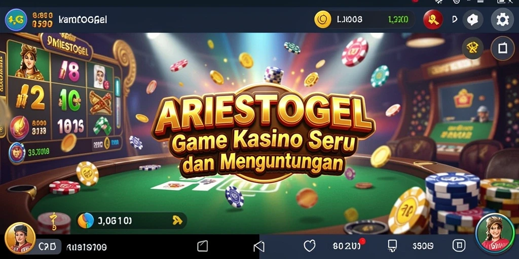Tampilan gameplay menarik dari ARIESTOGEL dengan dealer langsung.
