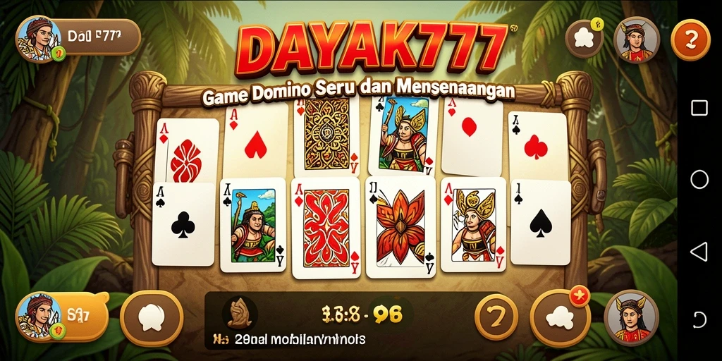 Tampilan permainan Domino yang menegangkan di DAYAK777.