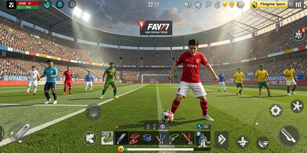 Tampilan gameplay menarik dari FAV77 dengan aksi olahraga seru.