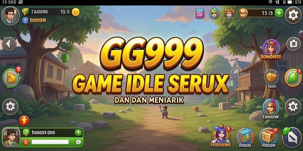 Screenshot GG999 menampilkan karakter yang sedang beraksi dalam permainan Idle.