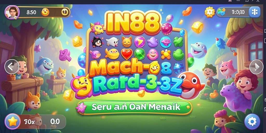 Tampilan gameplay seru di IN88, permainan Match-3 yang menantang.