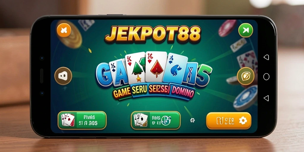Tampilan gameplay JEKPOT88 yang menampilkan keseruan permainan Domino.
