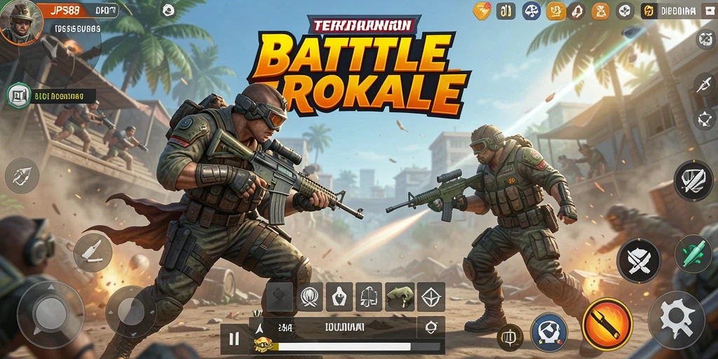 Tampilan seru gameplay Battle Royale JPS88.