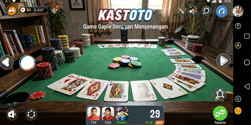 Tampilan gameplay Gaple yang seru dan interaktif di KASTOTO.