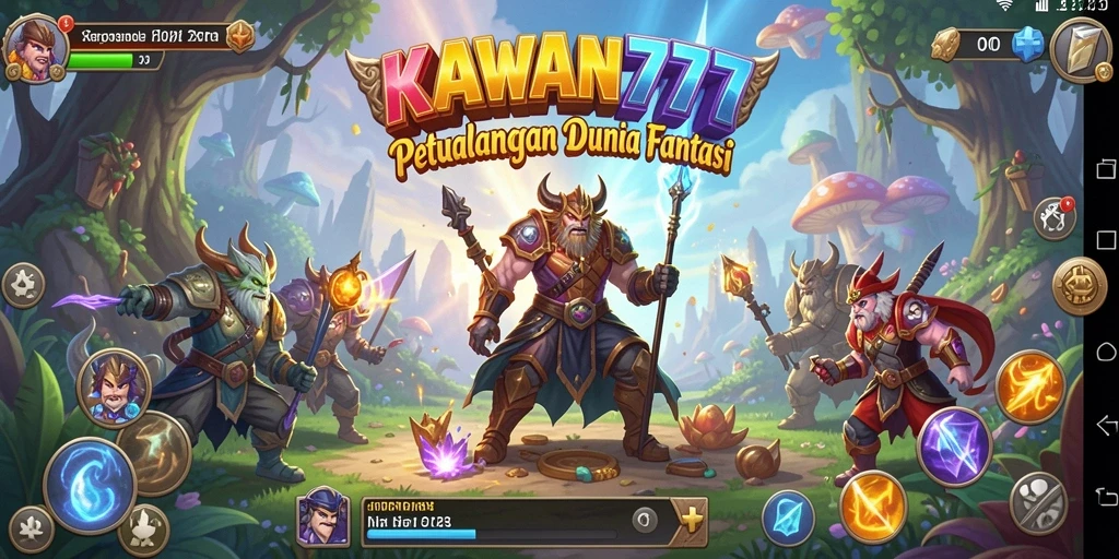 Screenshot KAWAN777 menampilkan karakter utama dalam aksi eksplorasi petualangan.