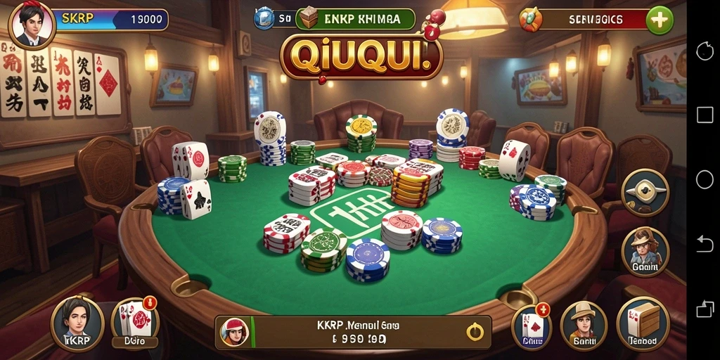 Tampilan gameplay QiuQiu yang menantang dan seru.