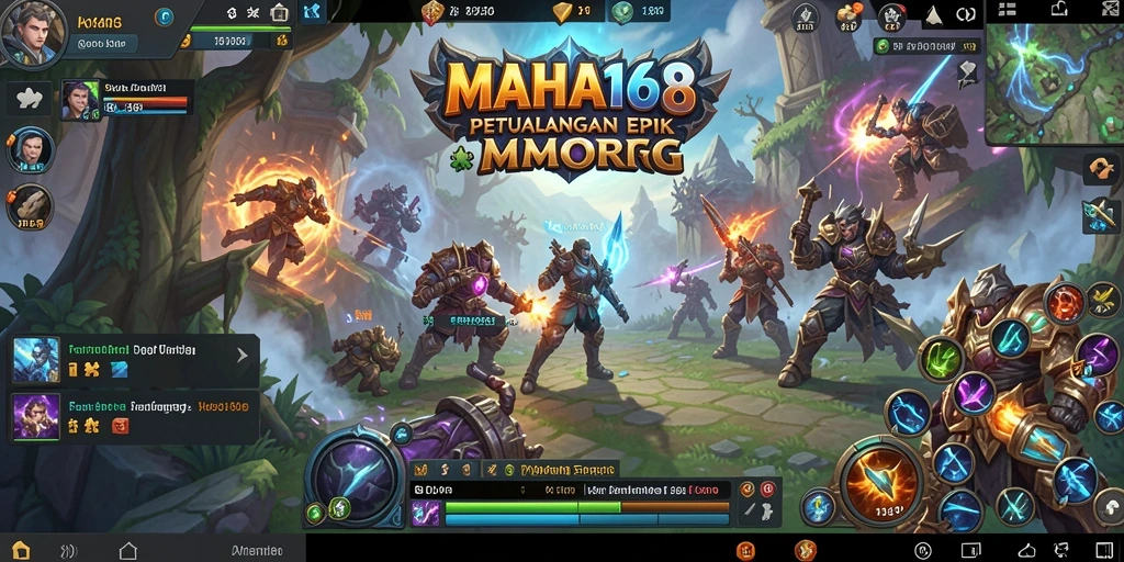 Tangkapan layar gameplay MAHA168 menunjukkan aksi petualangan seru di dunia MMORPG.