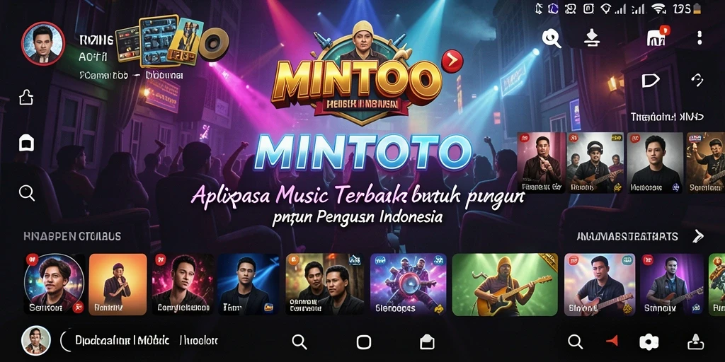Tampilan screenshot MINTOTO menampilkan antarmuka musik yang menarik dan intuitif.