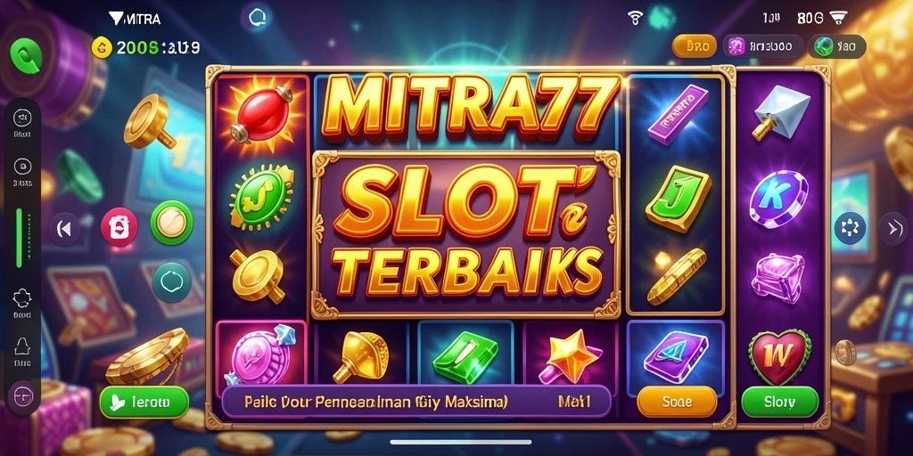 Screenshot gameplay MITRA77 menampilkan mesin slot yang menarik dan interaktif.