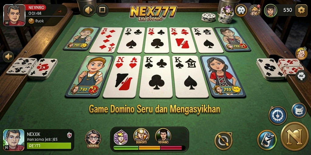 Gameplay seru NEX777 yang menggugah adrenalin para pemain Domino.