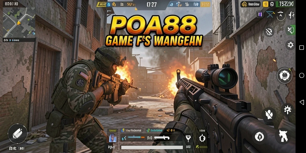 Tampilan gameplay mendebarkan di POA88 dengan aksi FPS.