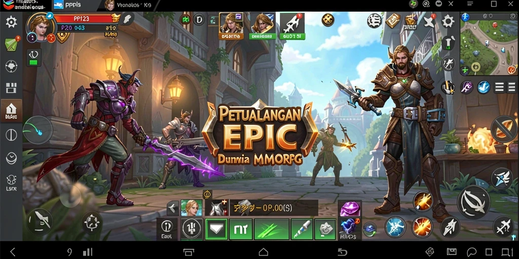 Tangkapan layar PP123 menampilkan aksi seru dalam pertempuran MMORPG.