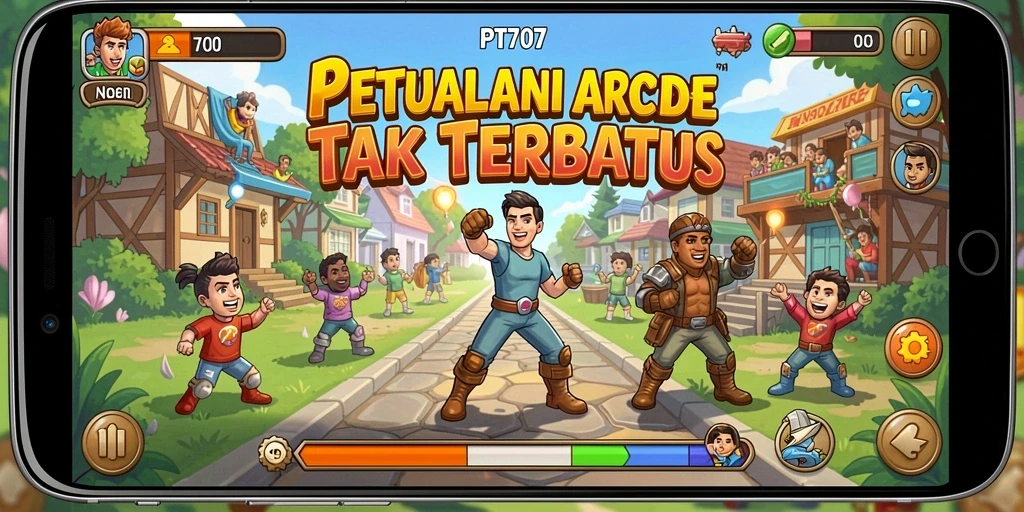 Gameplay seru di PT707 dengan tantangan Arcade yang menarik.