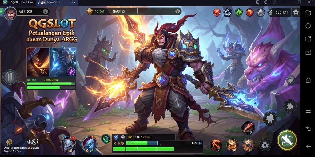 Screenshot dari gameplay mendebarkan dalam QQSLOT, menunjukkan aksi dan petualangan.