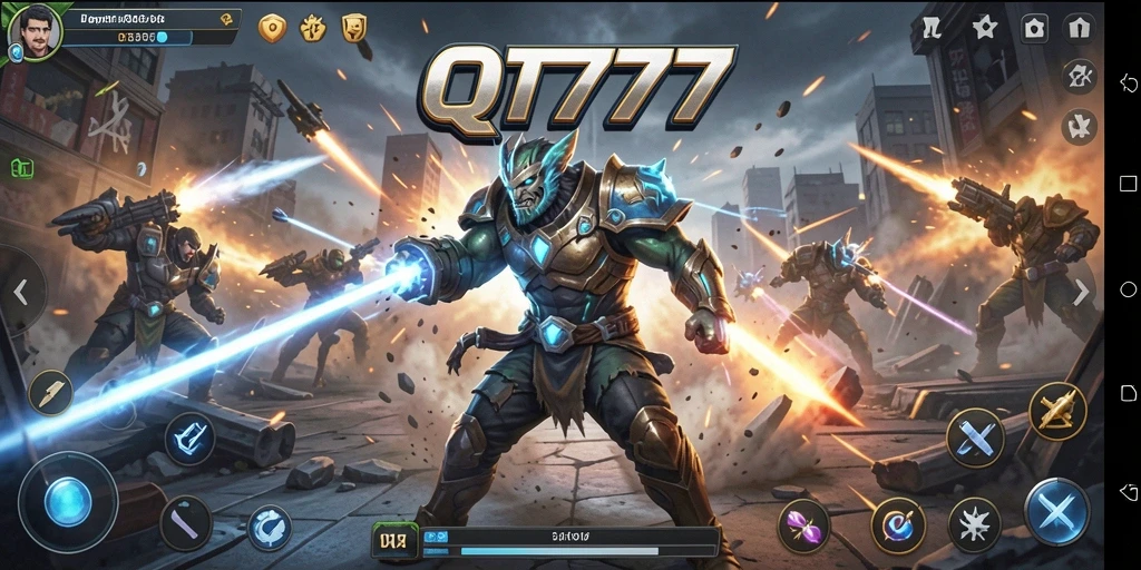 Tampilan gameplay QT777 yang menakjubkan dalam pertarungan TPS.