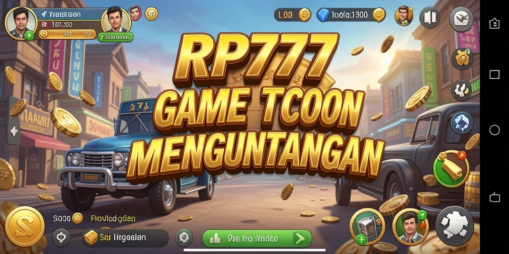 Screenshot gameplay RP777 dengan tampilan manajemen bisnis yang dinamis.