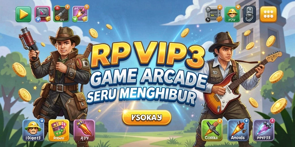 Screenshot RPVIP3 menunjukkan momen seru dalam gameplay Arcade.