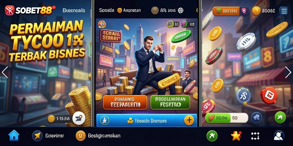 Tangkapan layar gameplay SOBET88 dengan fitur Tycoon menarik.