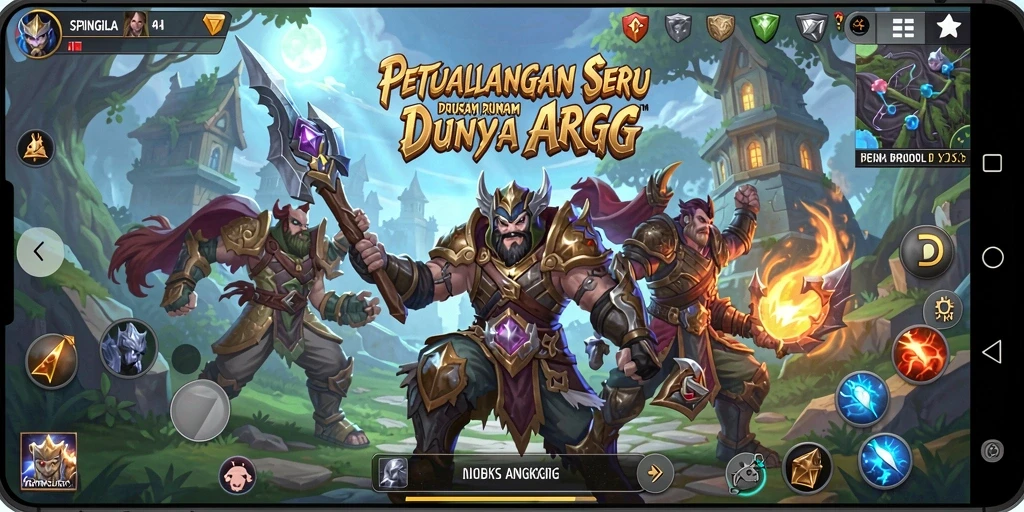 Tangkapan layar SPINGILA yang menunjukkan pertarungan epik dalam dunia ARPG.