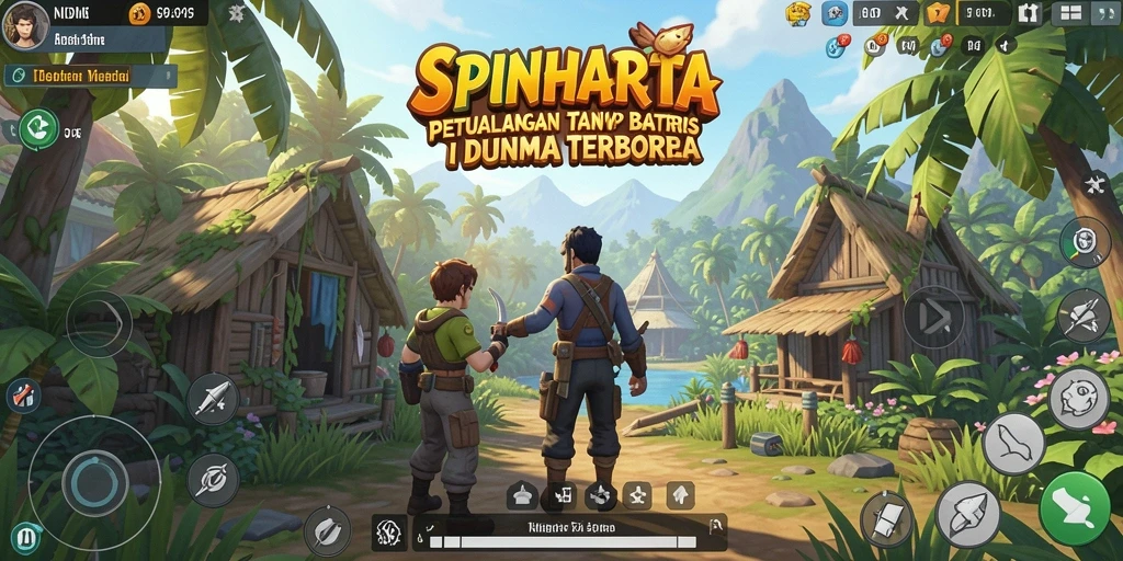 Tangkapan layar gameplay menunjukkan eksplorasi luas di SPINHARTA.