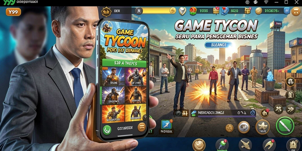 Gameplay seru Y89 dalam pengelolaan bisnis Tycoon.